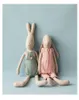 Plush Dolls Big Rabbit Cotton Toy Sleep Toy Baby Cute Doll Handmade Linen Fabric Sewing Plush Filling Rabbit J240410