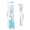 Tongue Cleaning Brush Soft Silicone Tongue Cleaning Tool Double Side Cleaning Massage Tongue Scraper Oral Health Care Tool