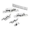 1Pc Silver 42/50/60/70mm Brass Touch Beads Lock Door Spring Clip Cabinet Door Catches Double Ball Catch Home Cupboard Door Latch