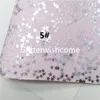 Glitterwishcome Iridescente Silver Stars Filt de tissu en cuir scintillant en cuir Backing Synthétique Cuir Bow Diy 21x29cm GM1000B