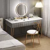 Nordic 80 cm Ligero de vestimenta de mármol Muebles de dormitorio Muebles de terciopelo Mesa de almacenamiento de espejo de dormitorio simple