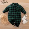 Zafille Baby Rompers Plaid Vêtements pour les nouveau-nés garçons Sleeping Sleeping Spring Suit pour enfants Girls Formitations Casual Boys Baby Crawlers