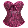 Corsetti e bustiers Top sexy femminile sexy taglie forti overbust corselet floreale floreale broccato in costume vintage rosa rosa rosa