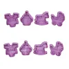 4pcs/set diy stamp biscuit mold 3d cookie plunger cutter cutter tigning food foodant baking mould tool tool tool