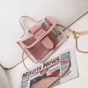 Shoulder Bags Fashion Transparent Square Sling Bag Cool PVC Messenger Chain Strap Crossbody Handbag Composite Tote Lady