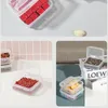 Plates Butter Dish With Lid Cake Slice Containers Sealed Can Box Household Cheese Kitchen Accessory For Dessert