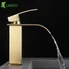 Becola Brushed GOLD/Nickel Bathroom Faucet Basin Faucet Black CHROME Brass European Style Tap Waterfall Faucet Free Shipping