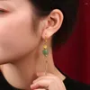 Boucles d'oreilles en peluche 1 paire paire paire longue personnalité rétro personnalité accroche hanfu cheongsam décor accessoires bijoux femmes fille fille cadeau d'anniversaire cadeau