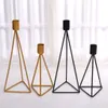 Vintage Geometric Wire Cup Candle Weddle Party Decor Candlerst Golden / Black for Home Desktop Ornement