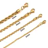 Acero inoxidable 16+5 giros de masa frita brazalete Cadena tejida de titanio Gold Girls Hip Hop 18K