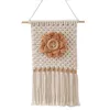 Tapestries Handmade Boho Tapestry Macrame Floral Hanging Blanket Nordic Home Kids Room Decoration Aesthetic Wall Art Nursery Decor