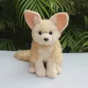 Bambole peluche 23 cm Fennec Fox High Fidelity Desert Desert Fox Fox Toy Life Simulazione Pieno Bambola Kawai Childrens Toy J240410