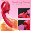 Andra hälsoskönhetsartiklar Klitoris slickar dildo vibrator 2 i 1 kvinnor bröstvårta klitoris stimulator g spot vagina massage vuxna leksaker för kvinnliga par l410