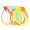 10st Colorful Silicone Self-Locking Wire Zip Tie tätningsrep Återanvändbar Fäst Kabel Twist Storage Matväska Clip Bundle Tool