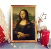 Impresiones de arte famosas clásicas da Vinci para la sala de estar Cuadros Decoración Smile de Mona Lisa Portrait Canvas Pintura de arte Reproducciones