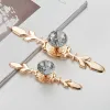 Kkfing Luxury Crystal handelt zinklegering enkele gatgreep kastdeur trekt kledingkast dressoir lade knoppen meubels hardware