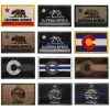 Liberwood Estados Unidos Kansas California Colorado Estado Bordado Patch EUA Estados dos Estados Tactical Applique Applique Hook Loop Patch