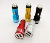 Metaal Dual USB Port Car Charger 5V 2A Universal Aluminium 2Port Car Chargers voor telefoonkussen via DHL 1007477998