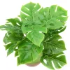 1 Bouquet/18 leaves Artificial Silk Palm Monstera Leaves Plant for Hawaii Luau Party Decorations Beach Wedding Table Decoration