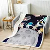 Blankets Outer Space Throw Blanket Cartoon Animal Astronaut Blanket for Couch Sofa Galaxy Planets Rockets Bed Blanket for Kids