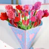 10 paczek okienko Bukiet karnacji kwiaty karty urodzin
