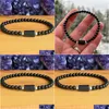 Beaded Mg1935 Design Russian Shungite 4 Mm Black Tourmaline Wrist Mala Natural Gemstone Bracelet Drop Delivery Jewelry Bracelets Dhrqc