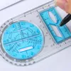 Multifunctional Geometric Ruler Geometric Drawing Template Measuring Tool For School Office Architecture Supply