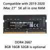 Rams, совместимые с 2020 2019 5K 27 -дюймовый IMAC 64GB 32 ГБ 16 ГБ 8 ГБ DDR4 2666 2667 Apple Allinone PC