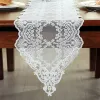 Table Runner White Lace Europe Broidered Table Flag Jacquard Tip Cash Coffee TV Cabilt Long Nappeur Décoration de mariage