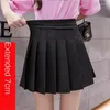 Skirts High Waist Solid Pleated Mini Skirt For Women Summer Spring Korean Preppy Style Fashion Cute A-line Y2K Skort Clothes