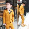 Abito da sposa per bambini blazer marchio +abbigliamento pantaloni set di fiori di fiore smoking formale tuta scolastica abbigliamento per la festa di compleanno per bambini