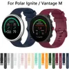 22 20mm Watch Band Silicone Bracelet For Polar Ignite Vantage M Smart Straps Replacement For Polar Vantage M Smartwatch Bands
