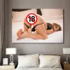 Beauté nues girl sexy lingerie modèle adulte érotica affiches et imprimés art mural peintures pour décoration de salon à la maison