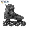 Patins em linha patins originais tênis de skate em linha de skate de 4 rodas Treinamento de slides esportes tamanhos pretos roxos 35 a 44 Profissional Y240410