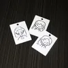 20pcs 5x7cm Girl Head Jewelry Packager carta Oreger Display Tag Teg Card Pacchetto di gioielli con supporto per le orecchie più lunghi