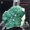 100% NATUREL MINÉRAL VERT FLUORITE CRUSTER CLUSTER Échantillons