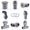 2pcs Garden Water Connector Aquarium Fish Tank Drainage Pipe Fittings I.D 20 25 32 50mm Water Tank Drain Connector Drain Joint