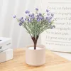 12pcs plantas falsas gipsophila gypsophila véspera de ano de véspera de natal vasos para casamentos de grama em casa flores artificiais