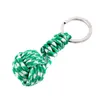 New Key Chain Military Parachute Woven Rope Ball Keychain Paracord Lanyard Key Ring Monkey Fist Key Chains Outdoor Survival Tool