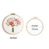 Floral Bouquet Patterns Embroidery Kit DIY Handcraft Cross Stitch Set Materials Package Embroidery Hoop Sewing Supplies Decor