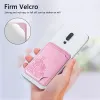 Mignon Flower Pu Leather 3M Adhésif Autocollant Mobe Téléphone Mobe Téléphone pour femmes Men de portefeuille Étui Sticker pour iPhone Samsung Pink