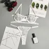 Bras sets sexy lingerie femme dentelle en dentelle transparente des sous-vêtements transparents de broderie de fée