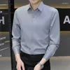 Herren -Hemdhemden Baumwollhemd Langarmige Männer gelbe Jugend koreanische Business modische Farbe hochwertige Plus -Größe Top
