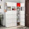 Simple Modular Shoe Rack Plastic Shoe Cabinet Large Capacity Hallway Storage Organizer Closet Space Saver Corner Home Furniture