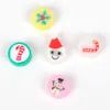 30st julpolymerlera pärlor 10 mm Loose Candy Snowman Santa Claus Clay Pärlor för smycken som tillverkar DIY -halsbandsarmband