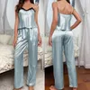 Sexy Nightwear V-Neck Pajamas Satin deux pièces STRAP Camipants Sleep Set Femmes Tenues Pyjamas pour femmes vêtements pour la maison