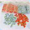 100 Pieces Red Blue Green Embroidered Floral Lace Embellishment Applique Patches Trimming Sewing Supplies for Women 1.5cm