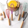 1PC Cuisine Silicone fouet non glisser Easy Egg Beater Beat Milk frother Kitchen Ustens Kitchen Silicone Egg Beater Tool