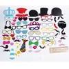 60pcs Fotokabine Requisiten lustige lustige DIY Maskenbrille Schnurrbart Lippe auf einem Stock niedliche Photobooth Requisiten Geburtstag Hochzeitsfeier Vorräte