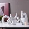Vases Jewelry Ceramic Vase White Plain Embryo Decoration Dry Flower Home Living Room Guest House Arranger